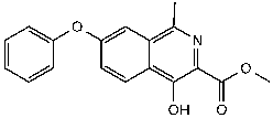 1-Methyl-4-hydroxy-7-phenoxy isoquinoline-3-methyl formate