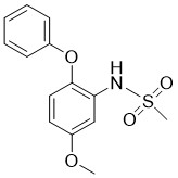 Formamidomethyl-2-methoxy-4-methanesulfonylamino- 5-Phenoxy phenylethanone