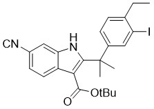 Tert-butyl 2-(2-(4-ethyl-3-iodophenyl)propan-2-yl)-6-isocyano-1H-indole-3-carboxylate